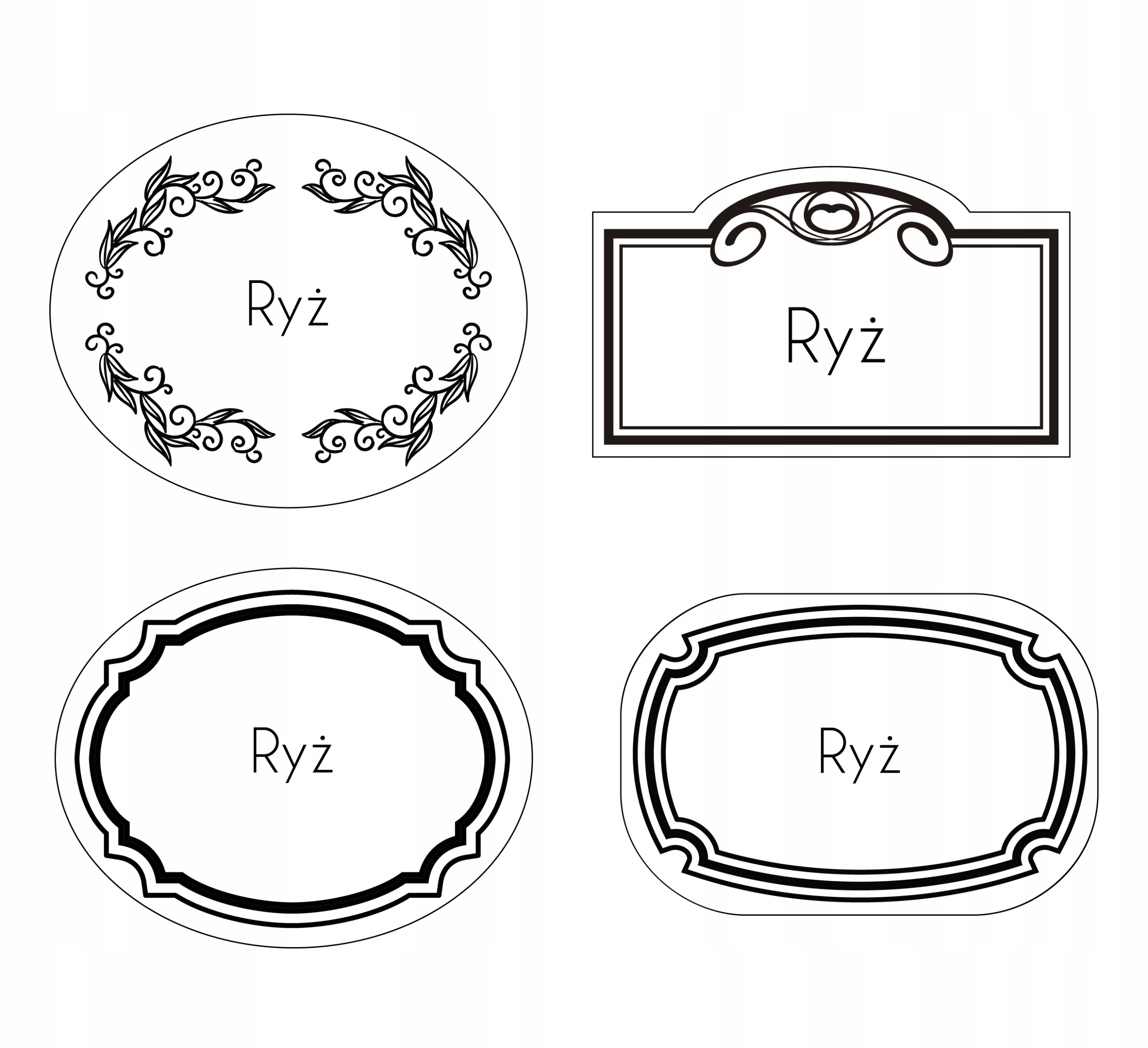 

Etykiety naklejki przyprawy Ornamenty 180 Sztuk