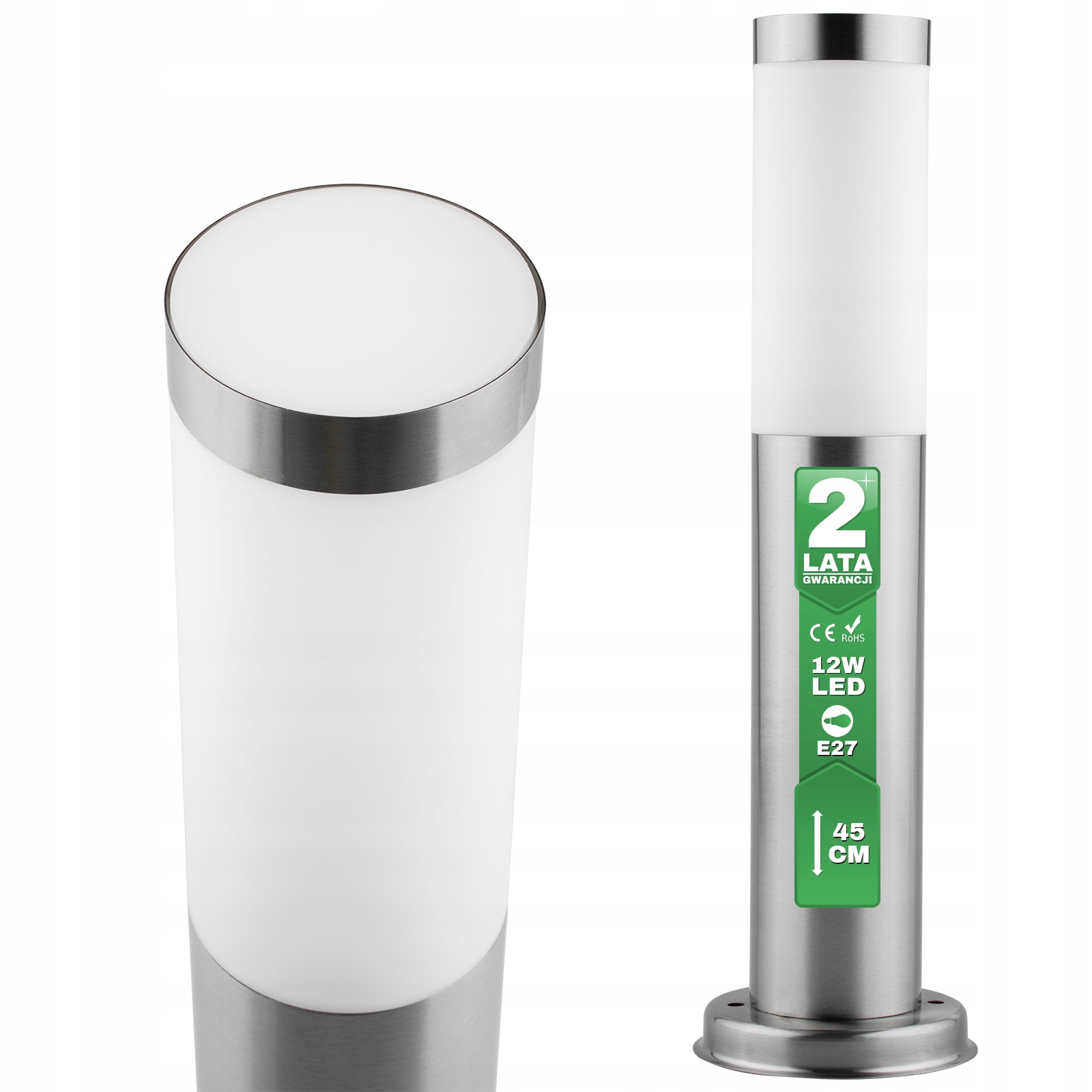 

Lampa Ogrodowa Stojąca Zewnętrzna E27 Słupek 45cm