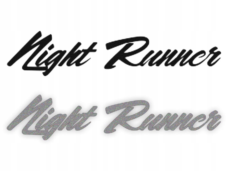 Night Runner W04 - Naklejka na samochód na auto - ODBLASKOWA| HOLOGRAM