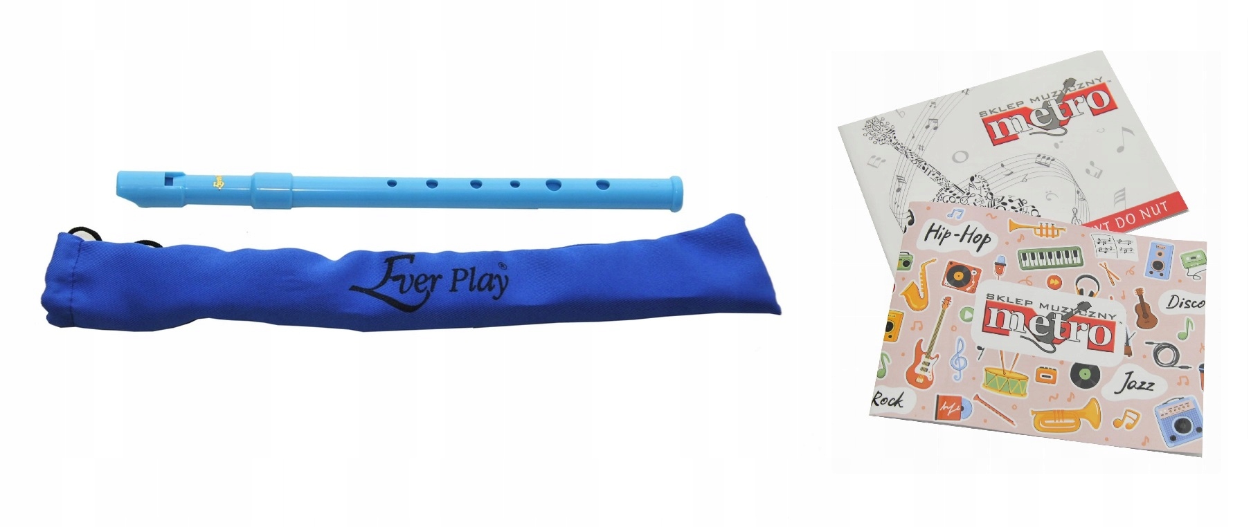 FLAŻOLET Z ETUI - SZKOLNY "D" + ZESZYT DO NUT - SZKOLNY