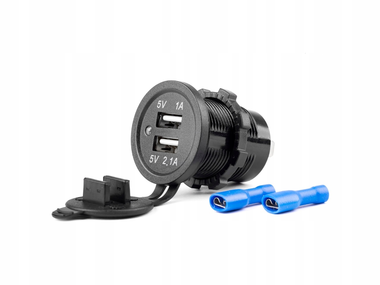 GNIAZDO SAMOCHODOWE ŁADOWARKA 2x USB 12V 24V AMiO