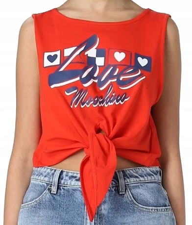 Dámské Tričko Se Zavazováním Top Love Moschino Bavlna vel. 42