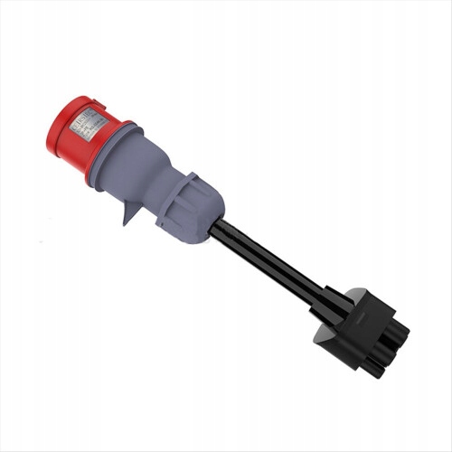 Přesný 5-pinový Cee adaptér pro Tesla, červený adaptér, 220-380 V