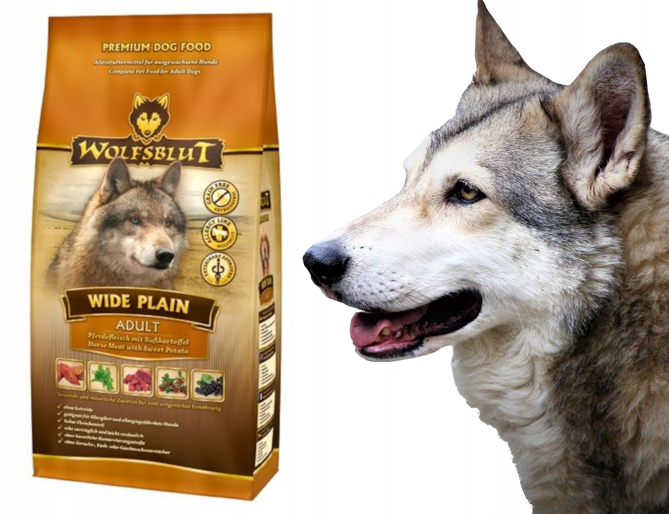 Wolfsblut Dog Wide Plain Small konina i bataty 2kg