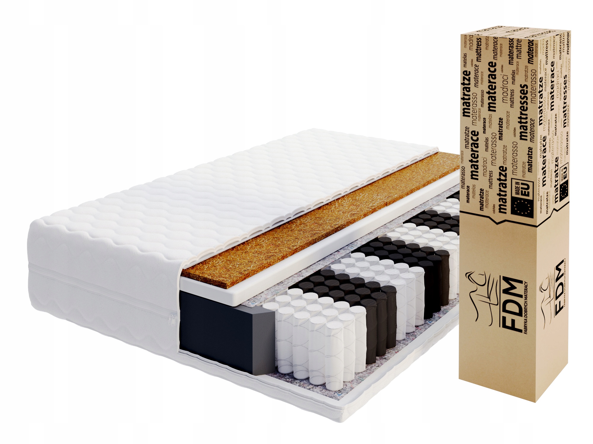 Materac kieszeniowy kokos Fdm Family Max 140x200