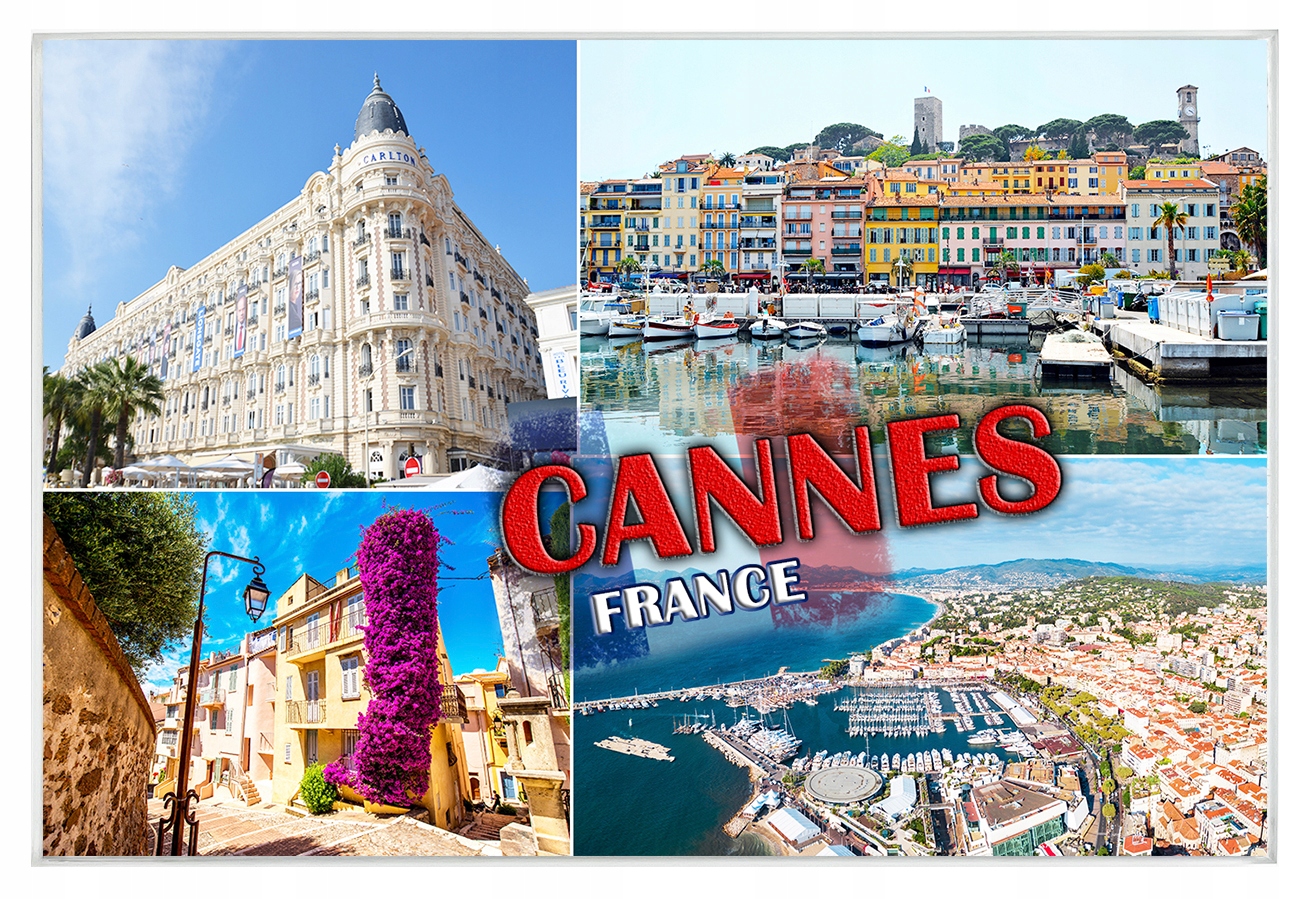 

Magnesy na lodówkę szklane miasta - Cannes