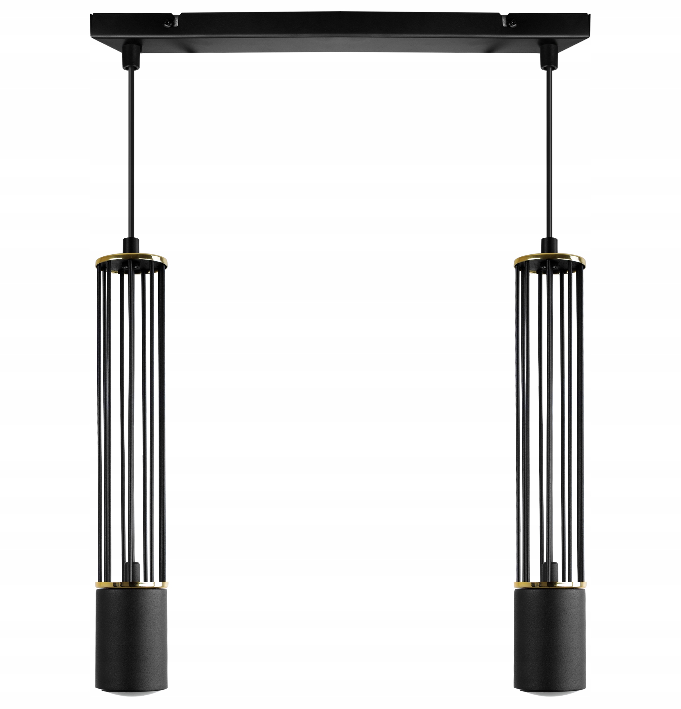 Led Stropní Lampa Závěsná Tuba Lustrová Lišta Loft Černá Zlatá Glamour