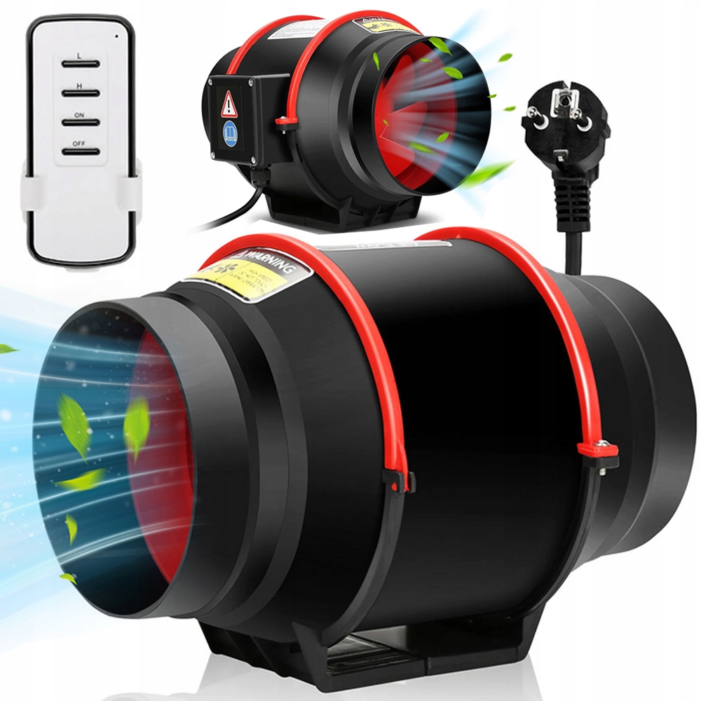 Kanálový Ventilátor S Dvojnásobnou Rychlostí Větru 150 MM, 80 W, 10 Lopatek
