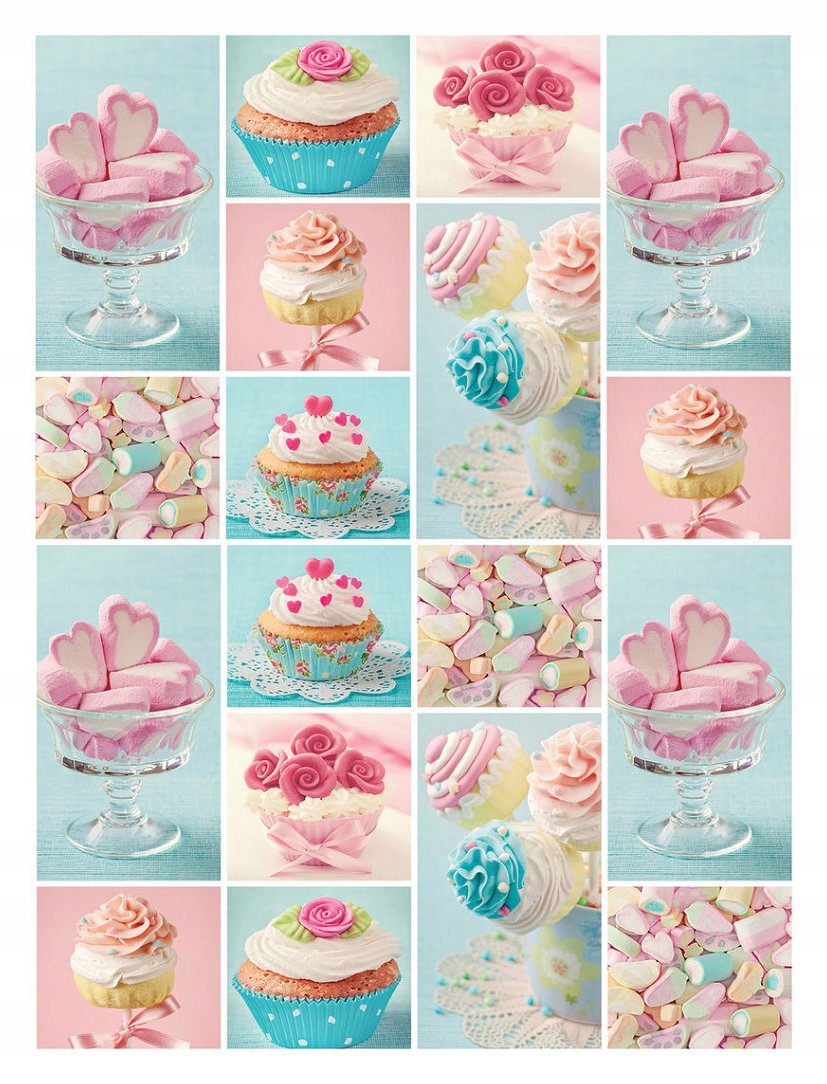 Vliesová fototapeta Bábovky a pěny Pastelové sladkosti 206x275 lepidlo