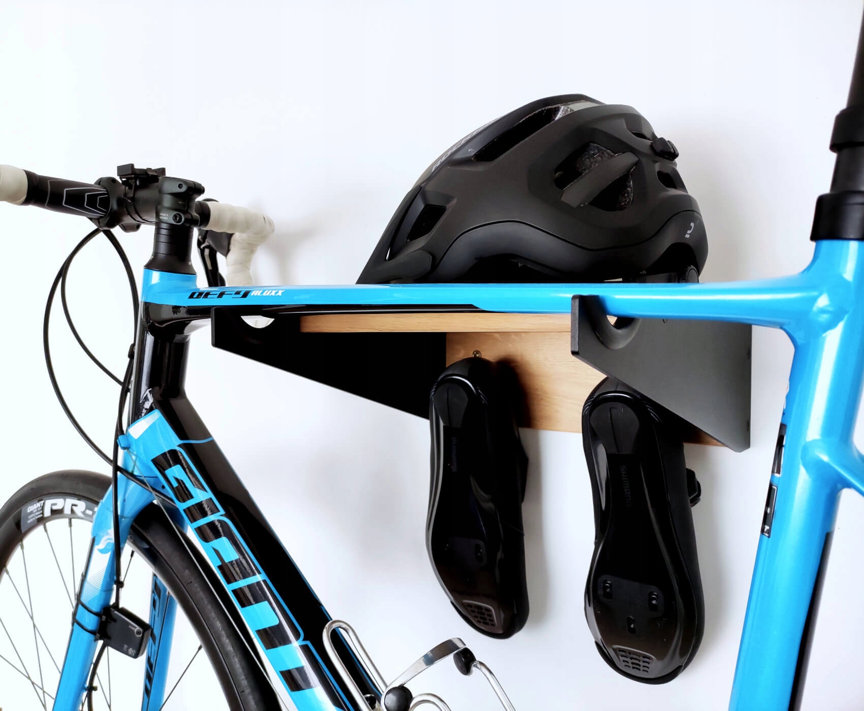 WIESZAK NA ROWER ścienny dąb +stal