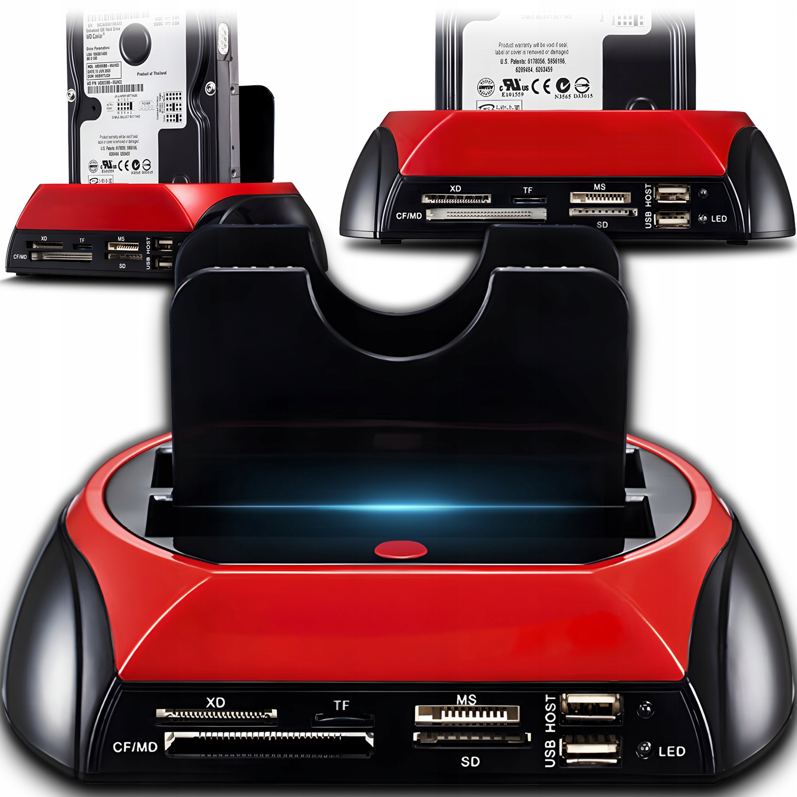 Stacja Dokująca Do Dysków Sata 2.5' 3.5' Ide Hdd Ssd Usb 3.0 Czytnik Kart