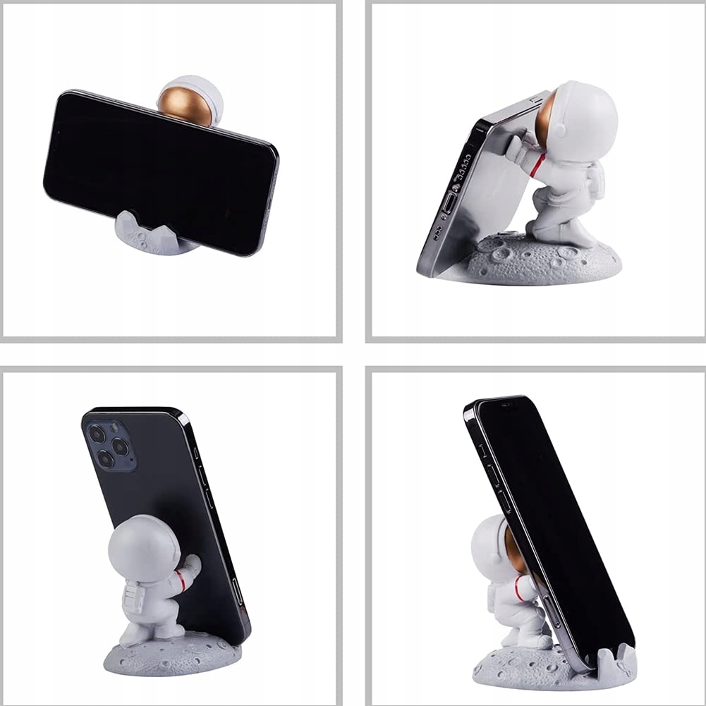 NICOONE Astronauta Stojak Na Telefon Biurkowy Uchwyt Na iPhone iPad Samsung — miniatura 6