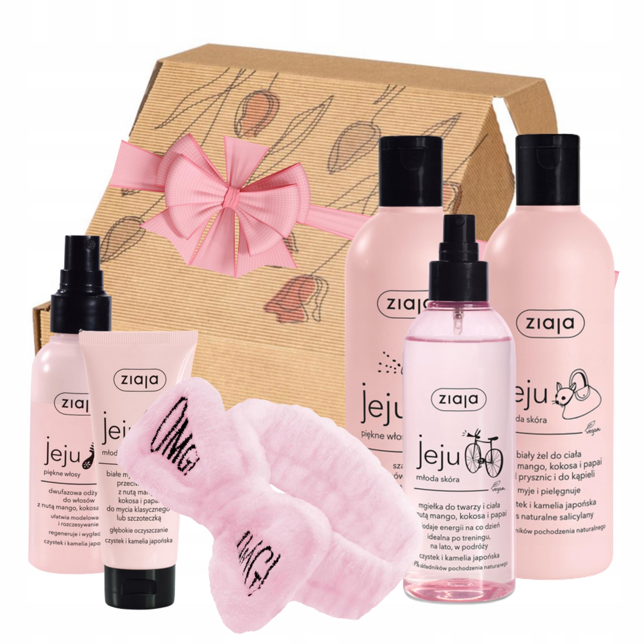 Ziaja Jeju Zestaw Różowy Box Kosmetyków dla nastolatki w pudełku