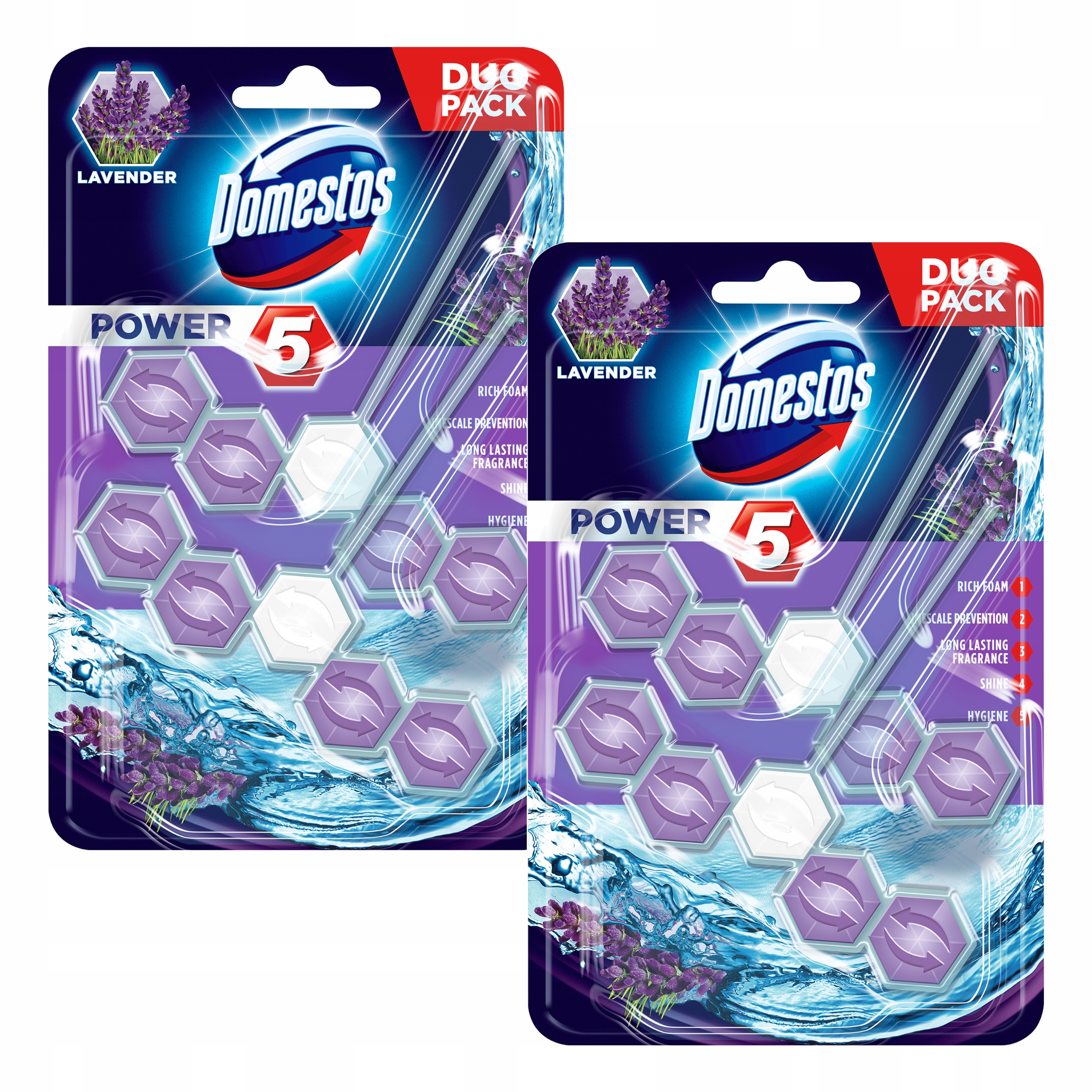 

Domestos Power 5 Lavender Zawieszka do Wc 4x55g