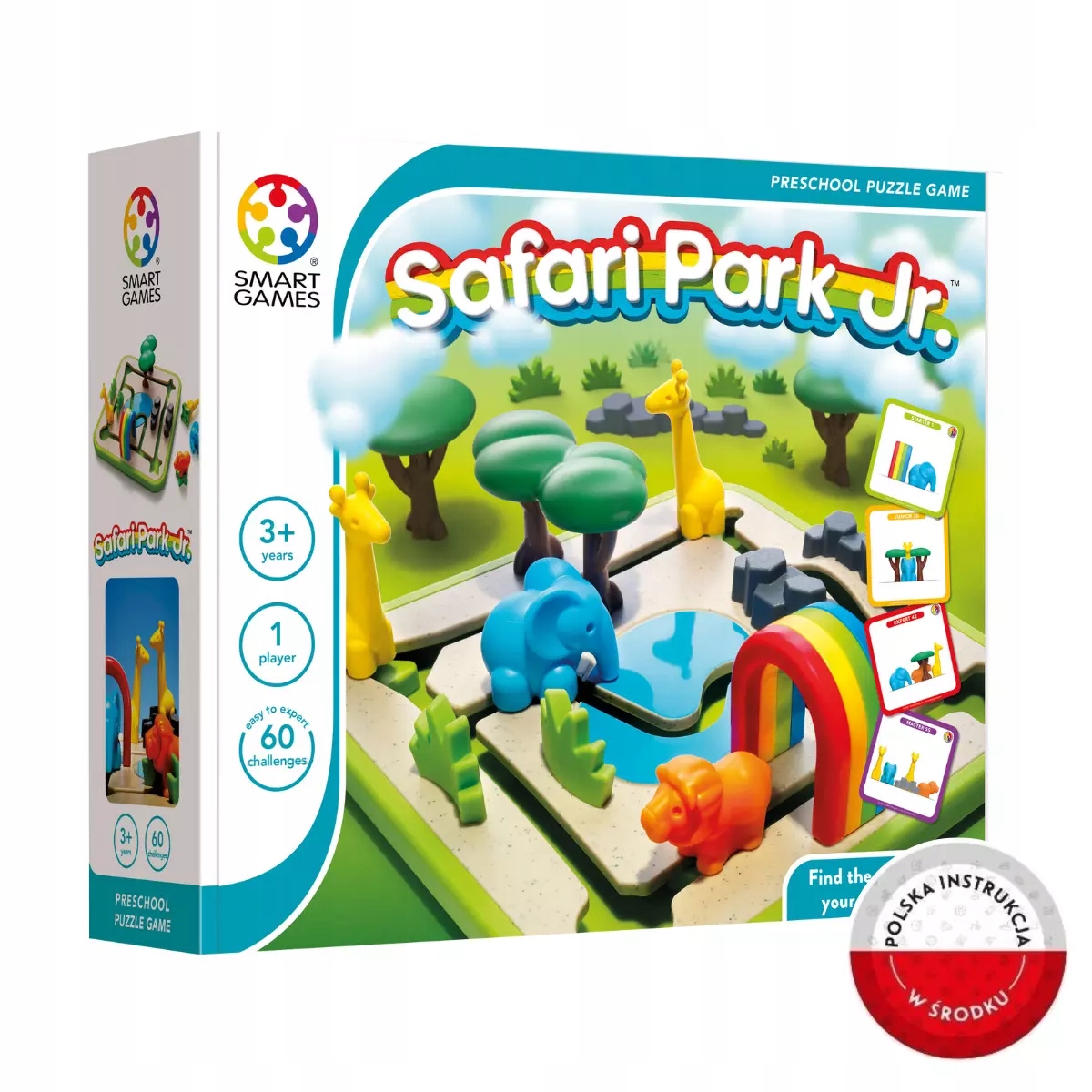 Smart Games Safari Park Jr Wersja Angielska Gra Logiczna Dla Dzieci Zoo