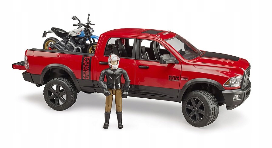 

Bruder 02502 Auta Dodke Ram z przyczepą i Ducati