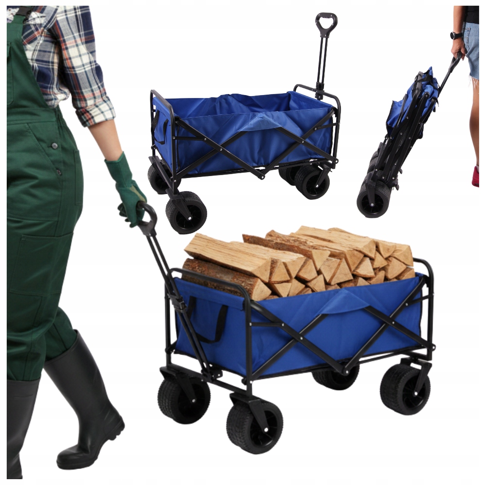 Zahradní Plážový Skládací Turistický Zahradní Přepravní Vozík do 100 kg