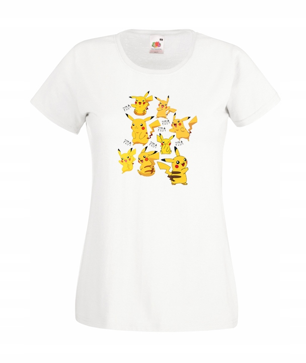 

XXL Koszulka Damska Pokemony Pikachu Pika Wzory