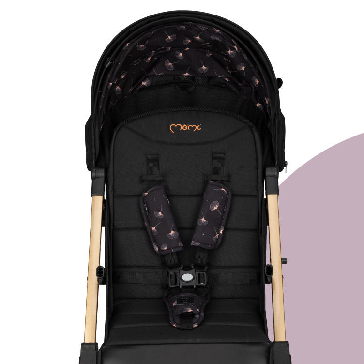 WÓZEK SPACEROWY - MoMi ESTELLE DAKAR CZARNY - DUŻE KOŁA ZESTAW AKCESORIÓW Model Estelle Dakar