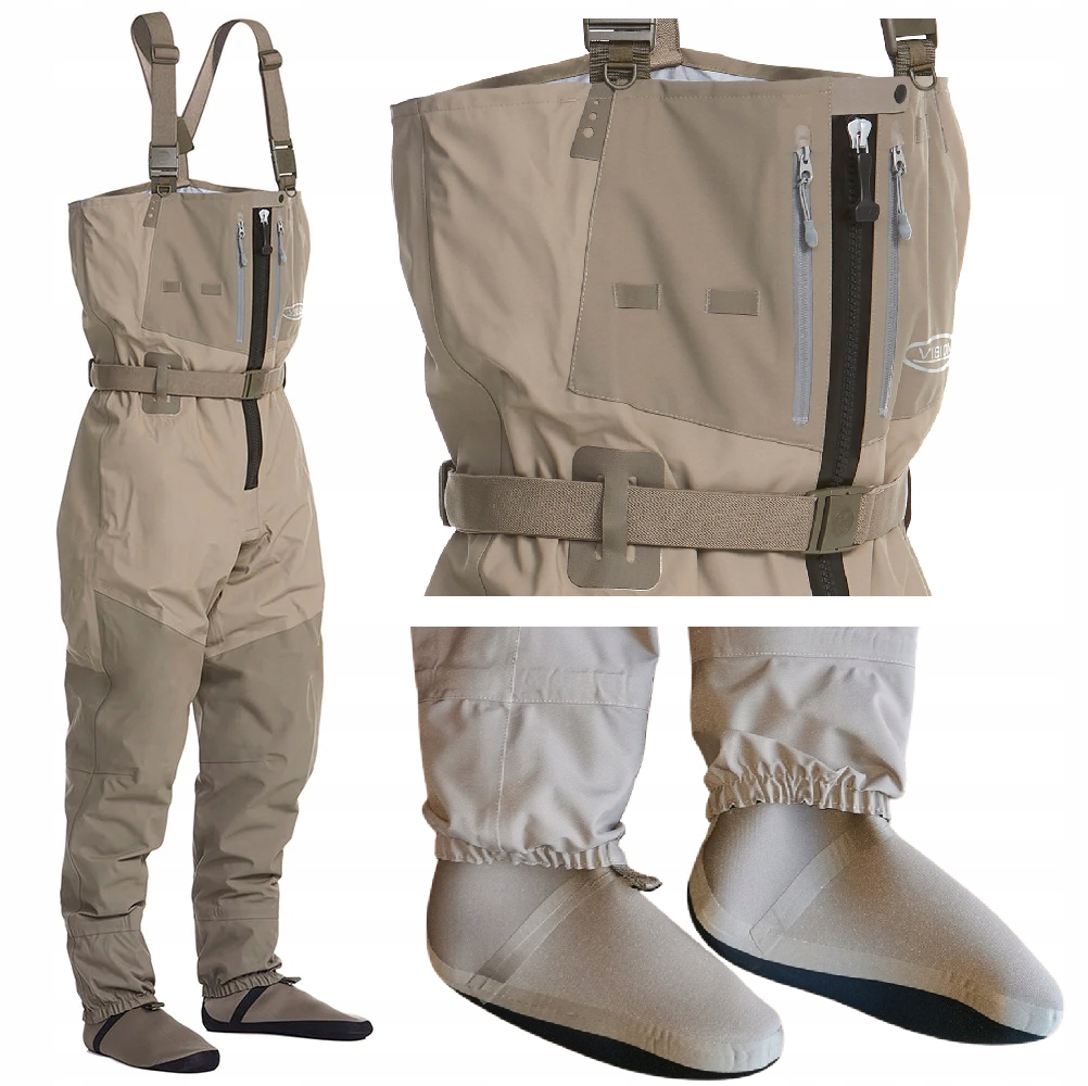 Wodery Wędkarskie Oddychające Spodniobuty Vision Koski Zip V4900-ML