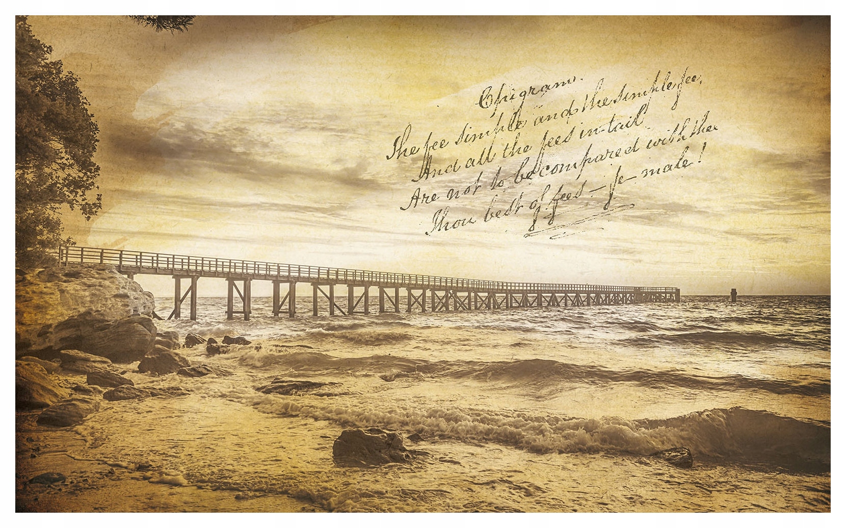 Fototapeta Ocean Pier vinylová Pokoj vĺn Krajina 416x254 lepidlo