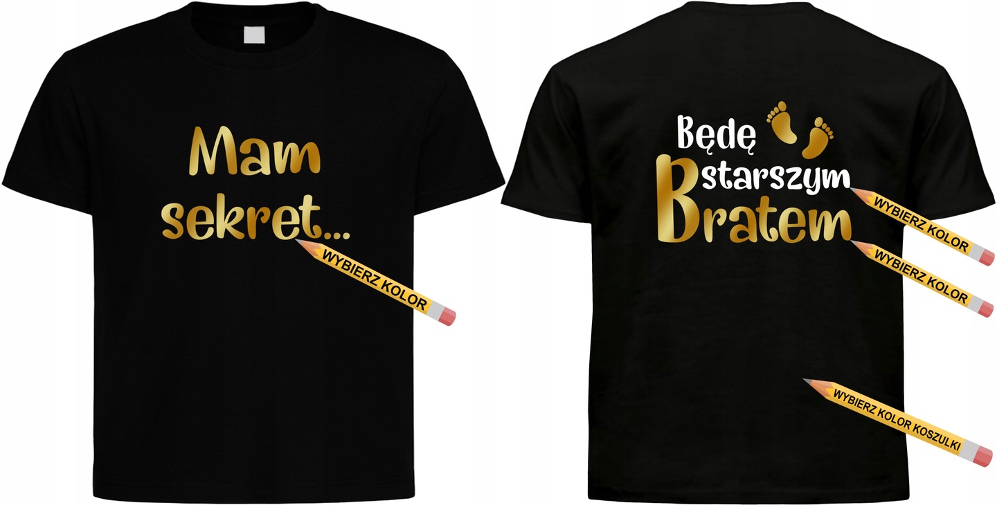 Koszulka - Mam sekret... Będę starszym bratem, miksuj kolory r. 92