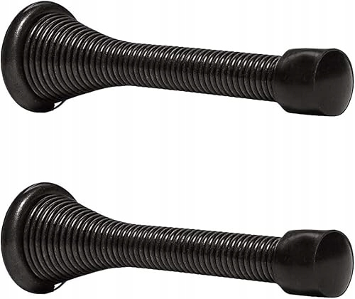 STOPER DO DRZWI METALOWY SPRĘŻYNOWY OCHRONA ŚCIAN 85 MM 2 SZTUKI do domu