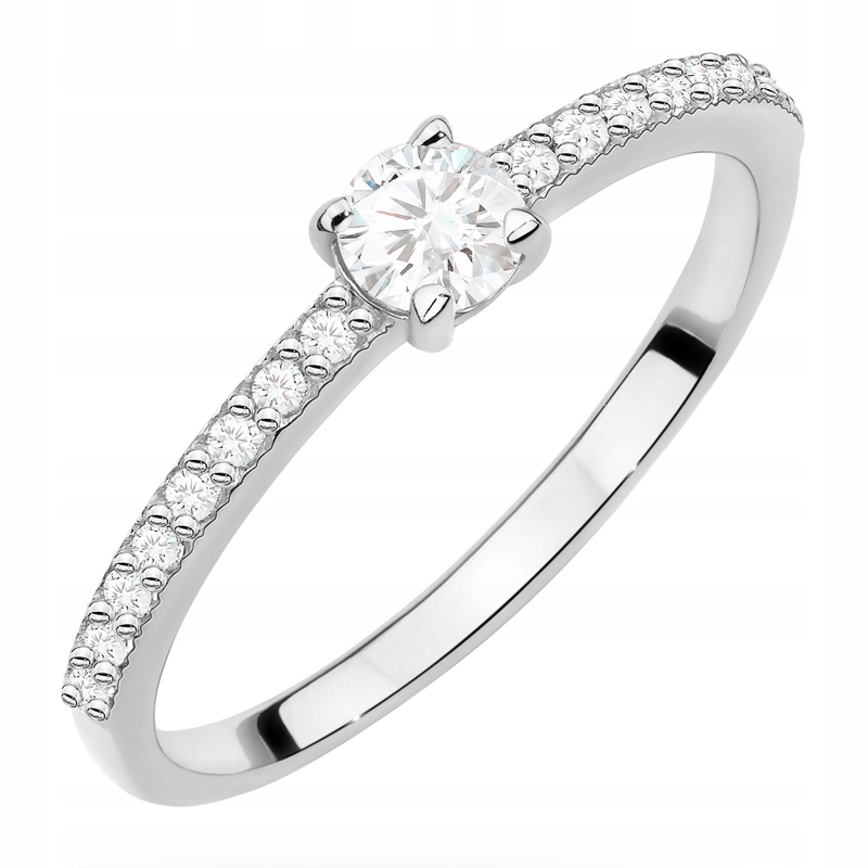 Wielokamieniowy Złoty Pierścionek pr. 585 z Brylantami 0,39ct 14k