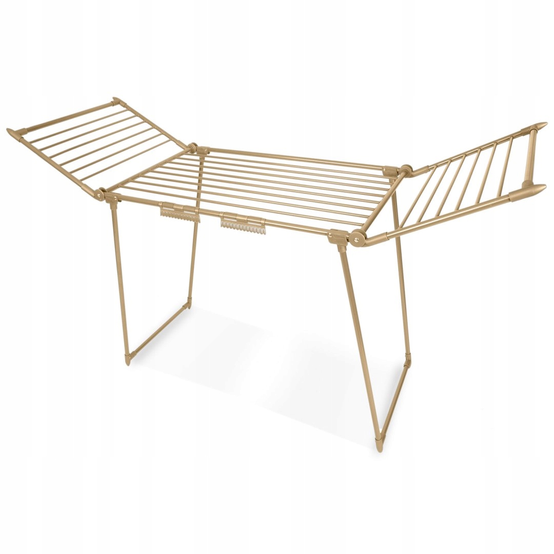 Suszarka Na Pranie Balkonowa Stojąca Rozkładana Złota19 Mb