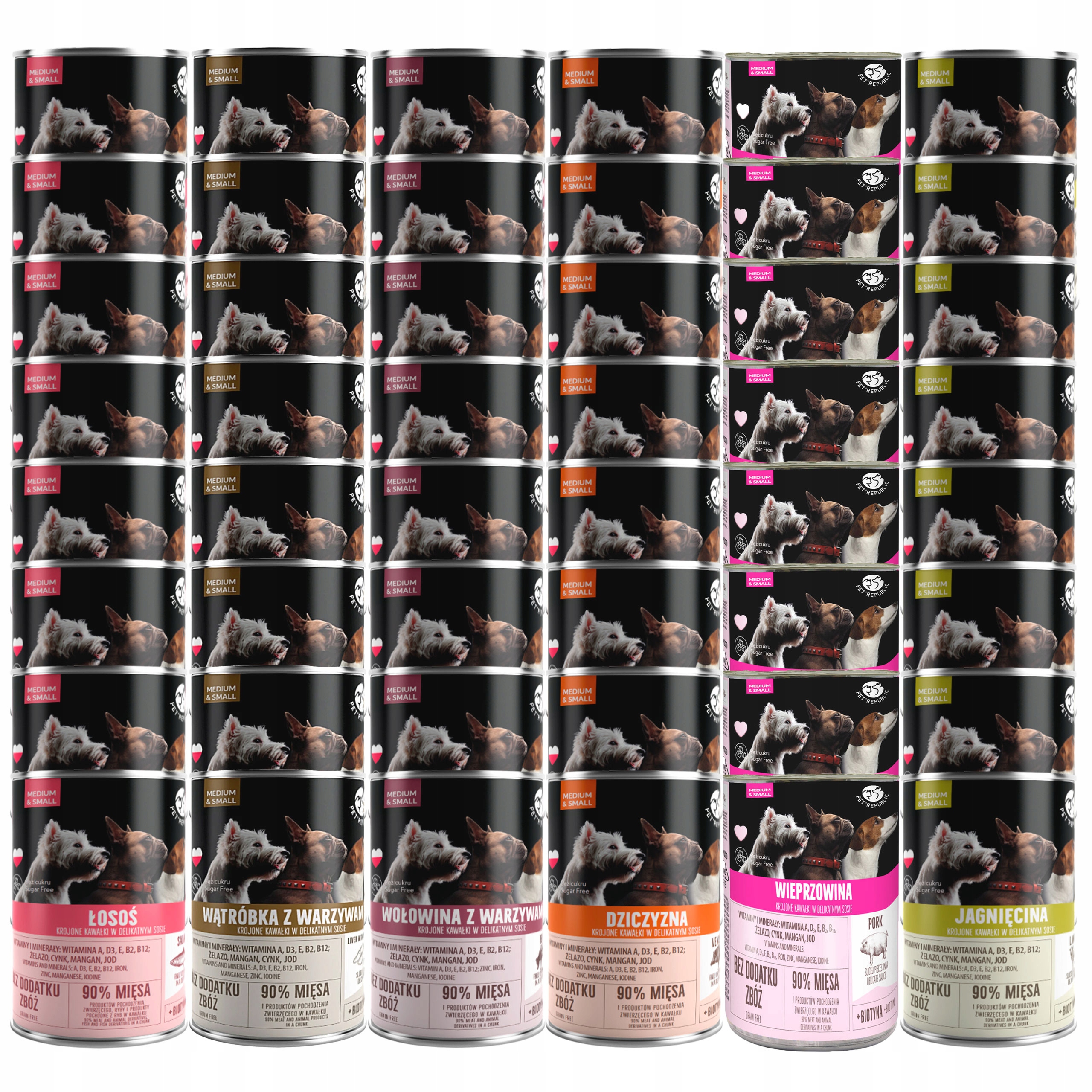 Levně Pet Republic krmivo pro psy kousky v omáčce mix chutí 48 x 400 g