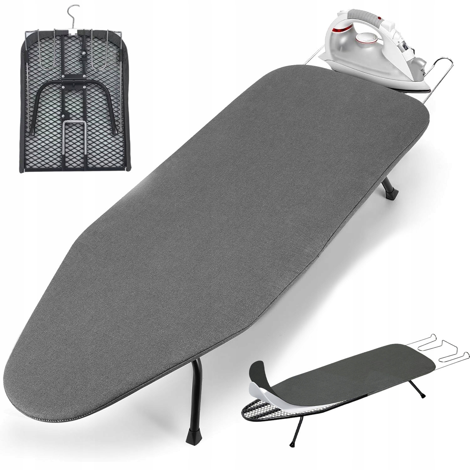 Levně Mini Žehlicí Prkno Na Psací Stůl, Skládací Konstrukce Z Uhlíkové Oceli