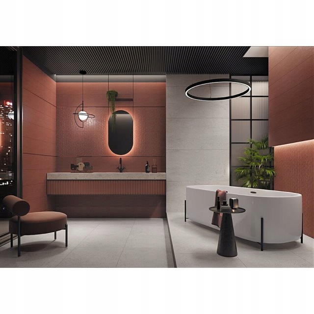 PŁYTKI ŚCIENNE CLARET czerwone satyna 24x74 Typ glazura