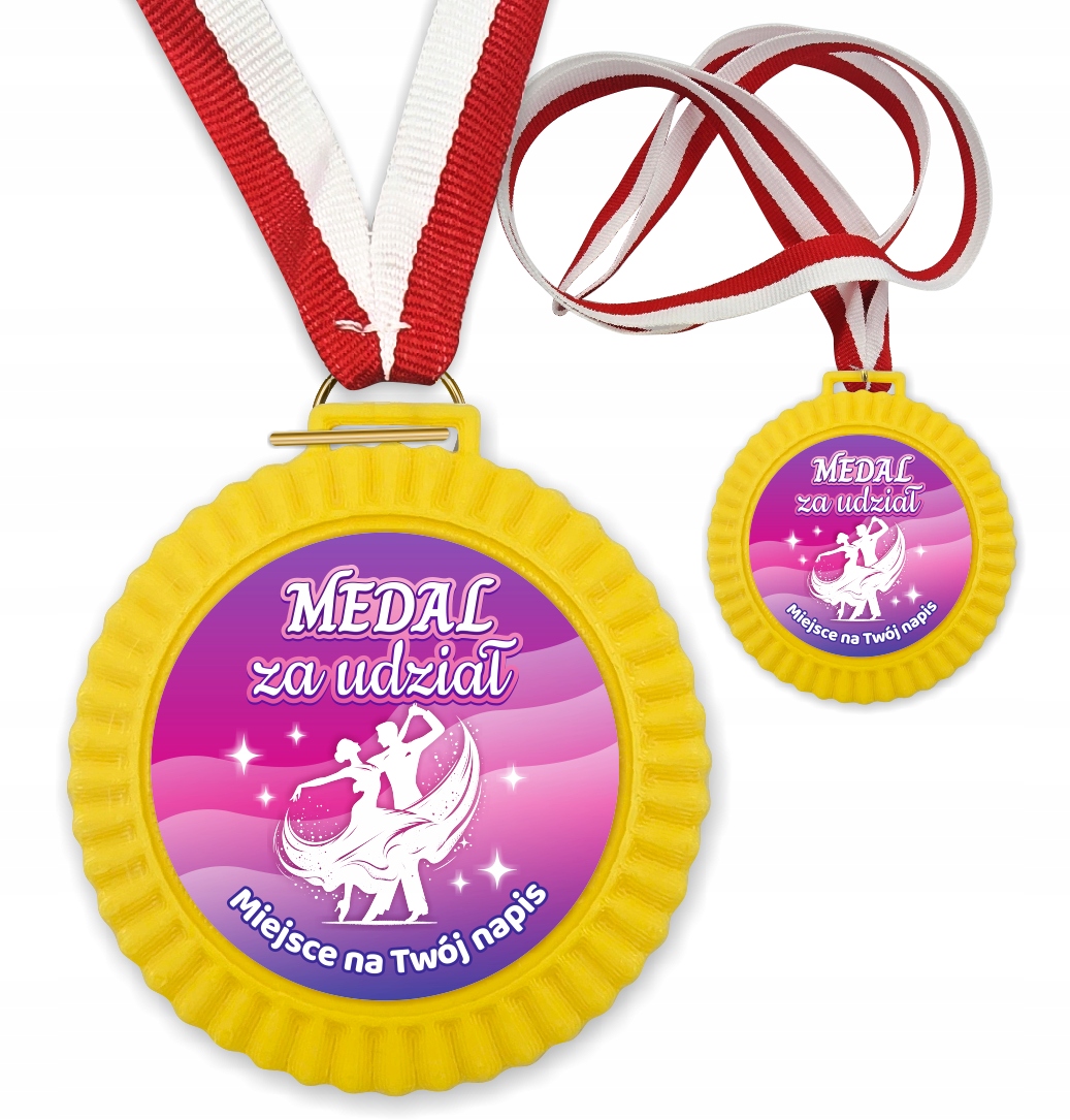 Medal 3D Taneczny Za Udział wzór 14 (+ tasiemka, własny napis)