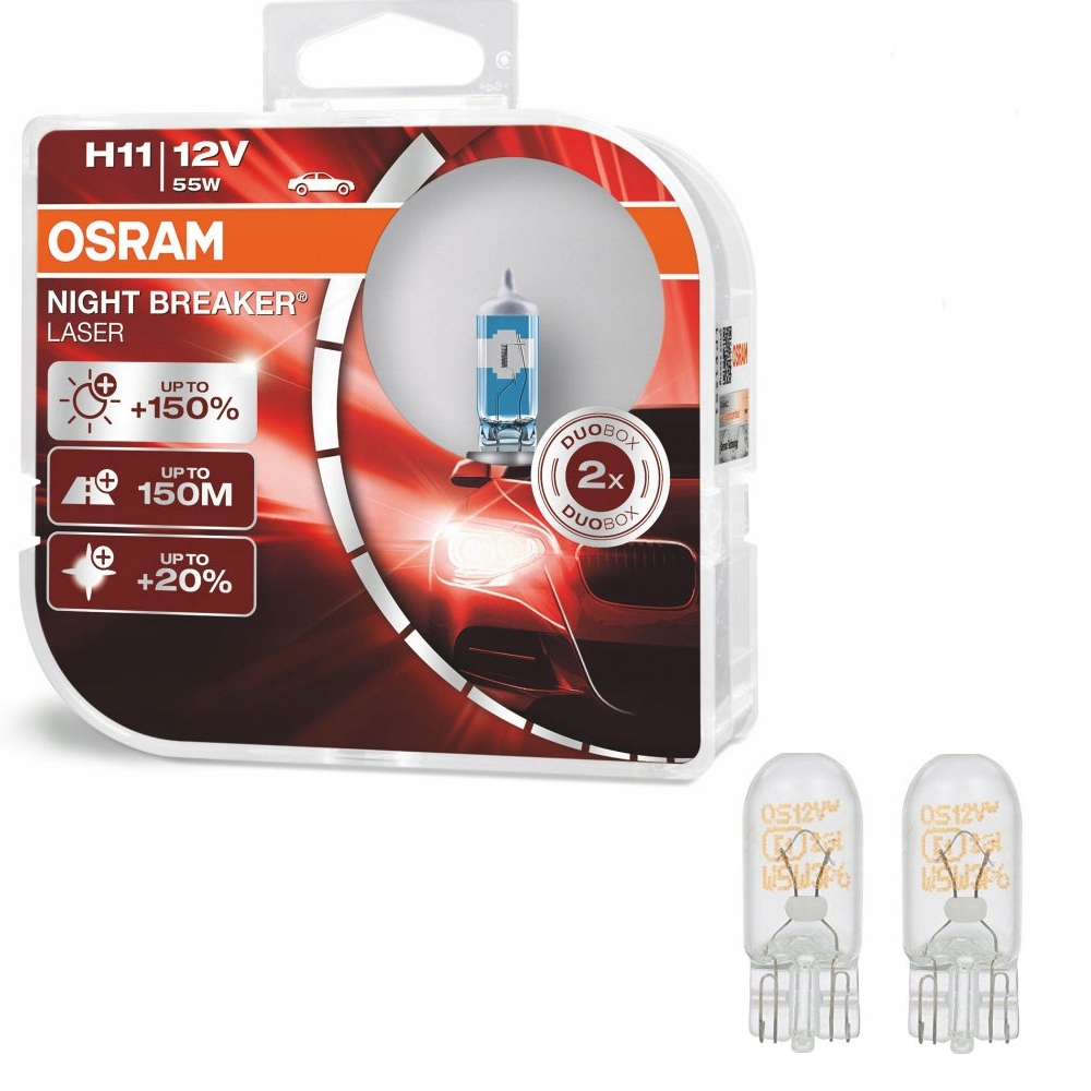 

Osram Żarówki H11 Night Breaker Laser +150% W5W