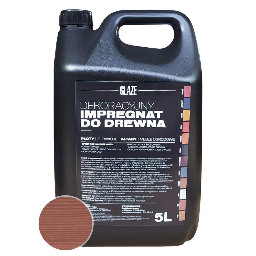 

Impregnat koloryzujący drewno Glaze Tik 5L