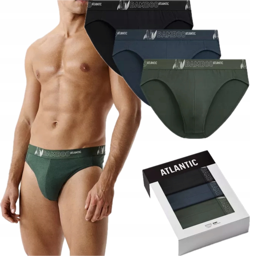 Slipy męskie Atlantic majtki bambus Sport 3-PAK 3MP-213 r. XXL