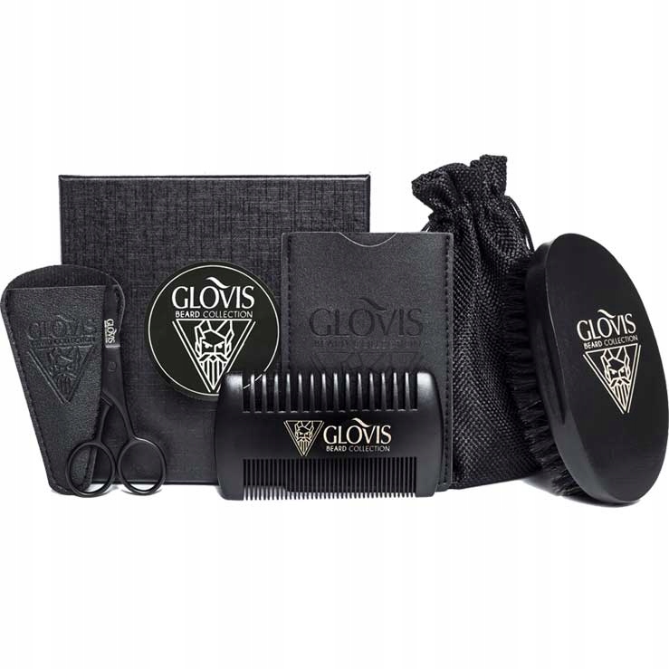GLOVIS Beard Kit BOX Kefe Olló Fésű Márka Glovis