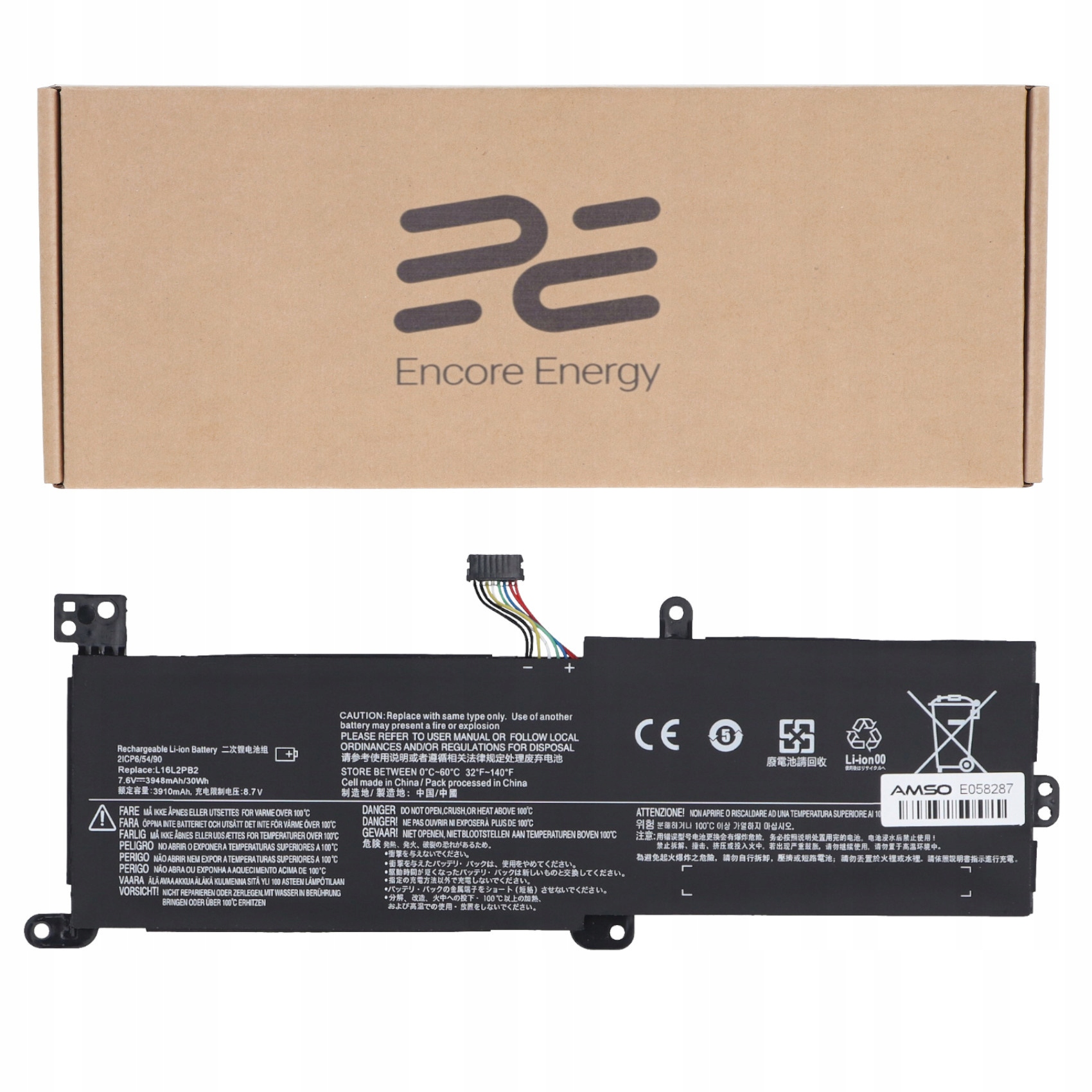 Bateria L16L2PB2 do laptopa Lenovo IdeaPad 130 320 30Wh 7.6V Encore Energy