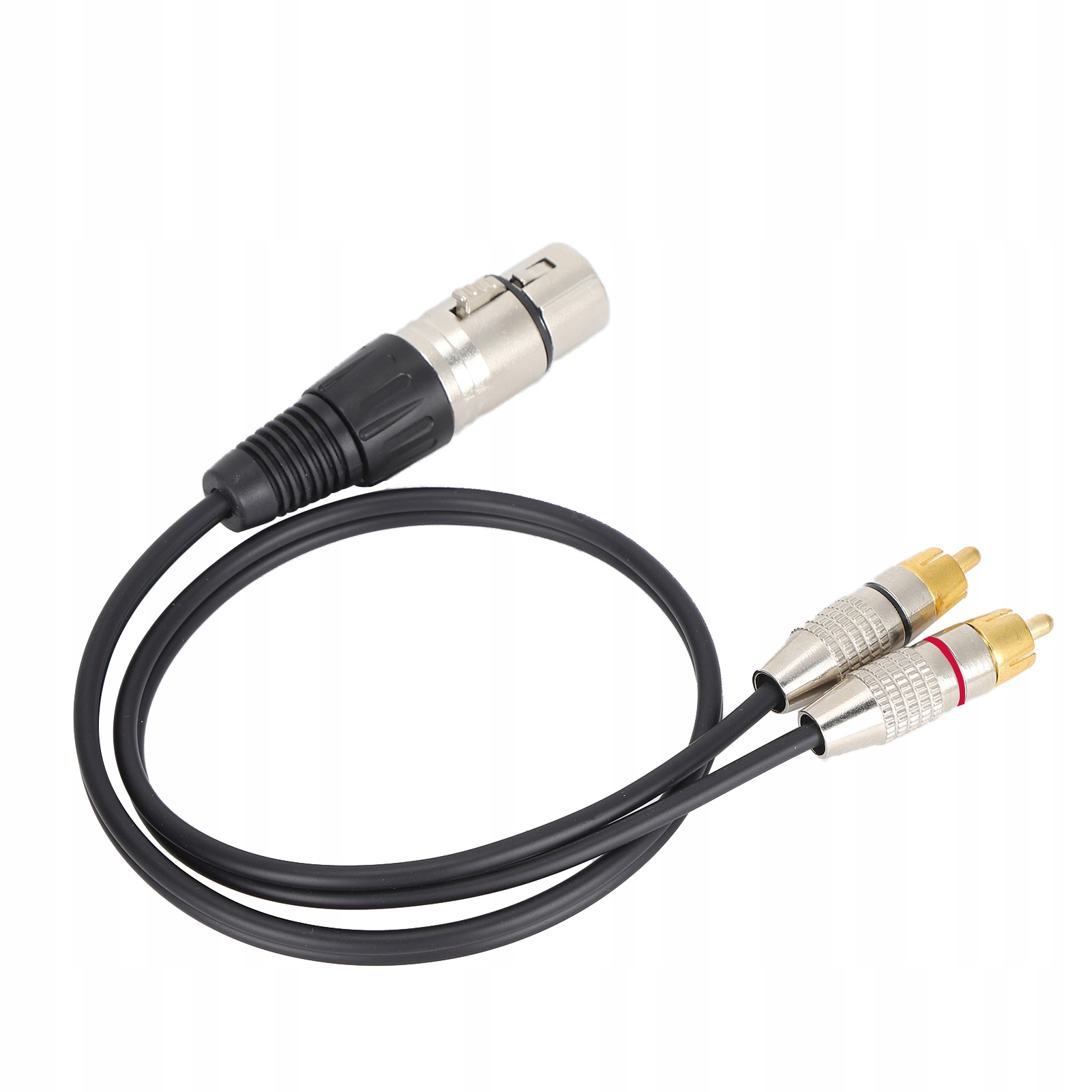 Kabel Rozdzielający Audio 0,5m XLR Żeński na 2 RCA Męskie do Stereo i Studio