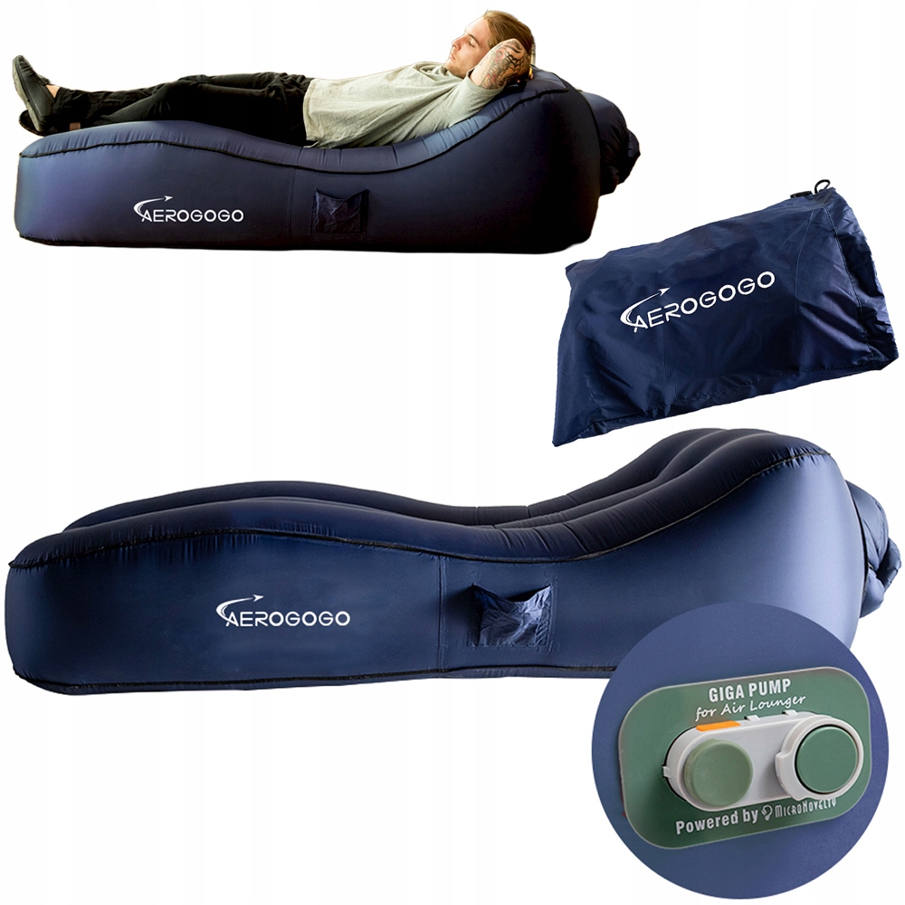 Materac dmuchany automatycznie Leżak Aerogogo CL1 Niebieski