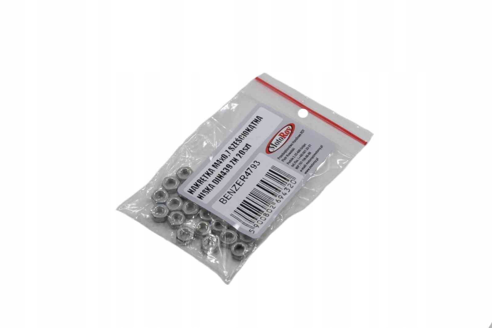 NAKRĘTKA M4x0,7 SZEŚCIOKĄTNA NISKA DIN439 ZN Marka inna