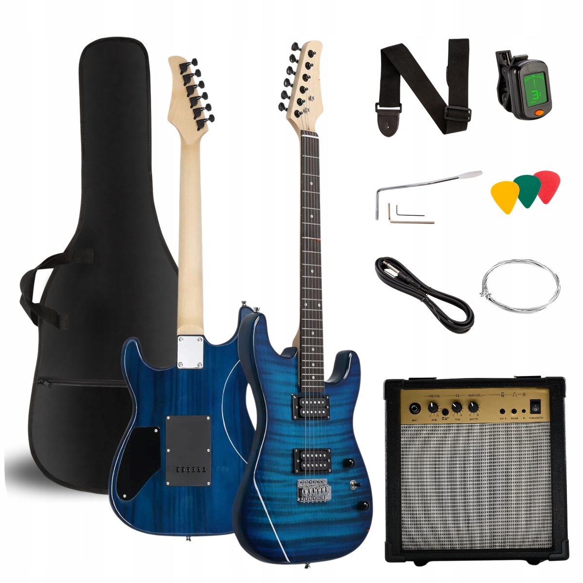 V-tone Egw 39 Bl gitara elektryczna 4/4 stratocaster 39" zestaw