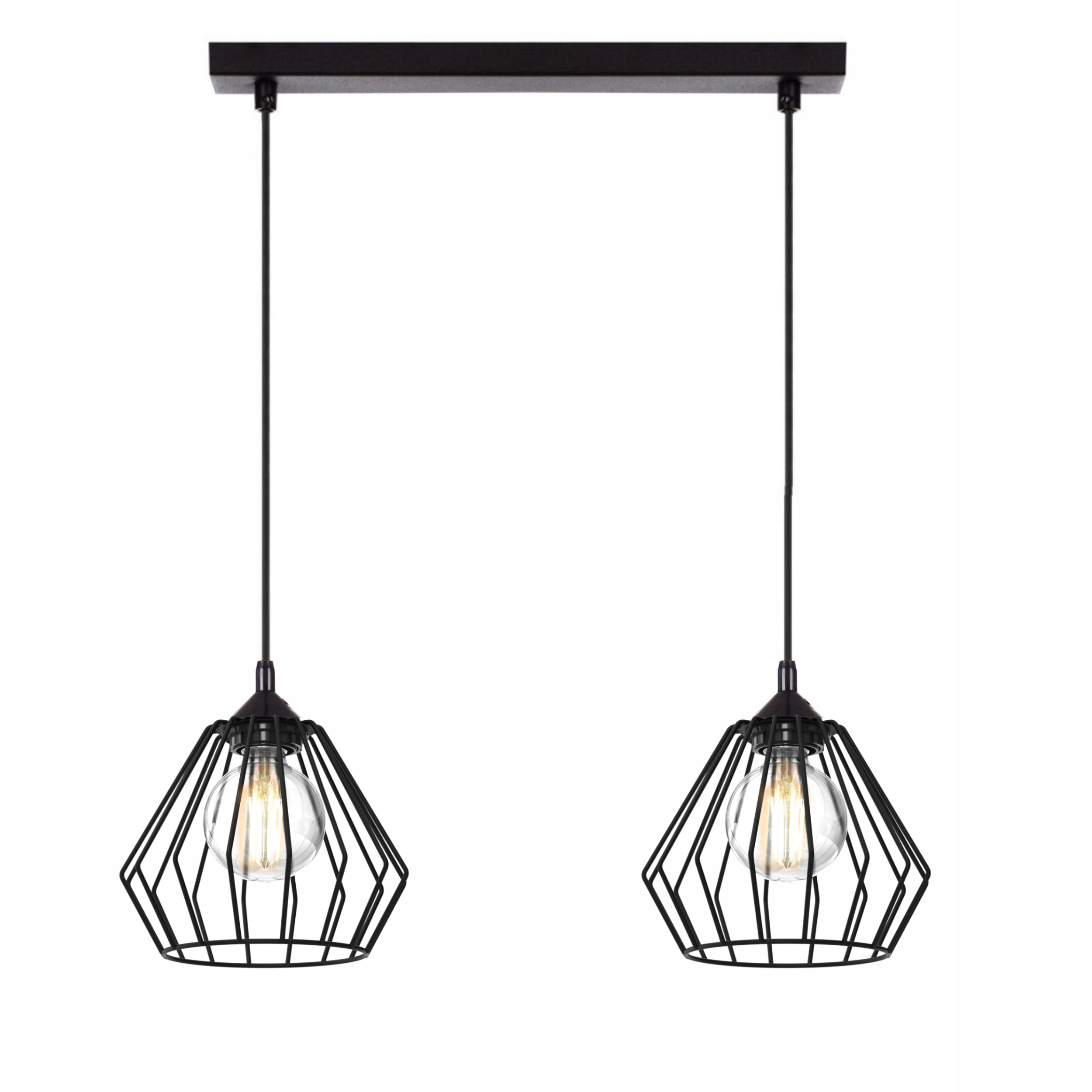 

Lampa Sufitowa Żyrandol Wisząca Metal Diament