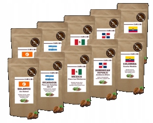 Levně Degustační balíčky různé kávy Arabiky po 100g/10ks