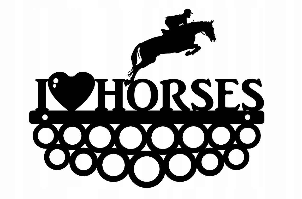 

Wieszak na medale Jeździectwo Konie HORSE+dystanse