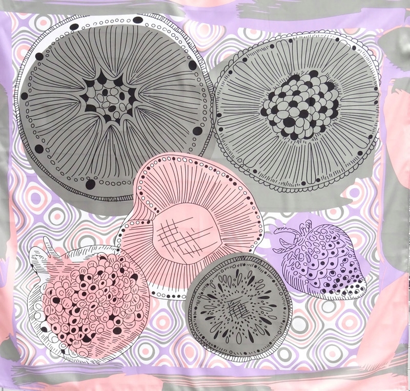 Chusta satyna apaszka OWOCE MDB-32A róż Płeć kobieta