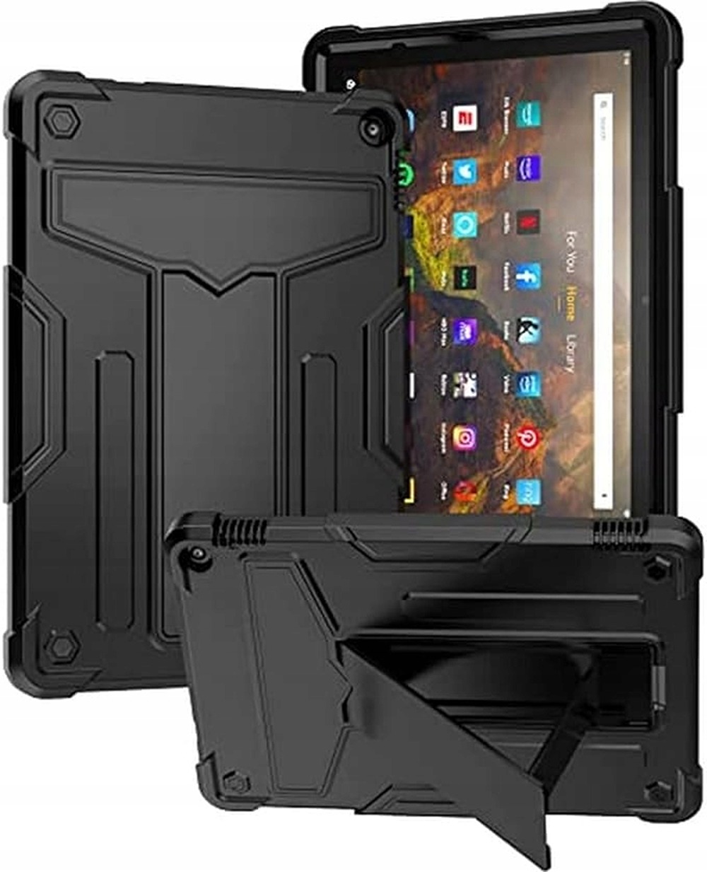 Etui do Amazon Fire Hd 10 Pancerne z Podstawką Czarne