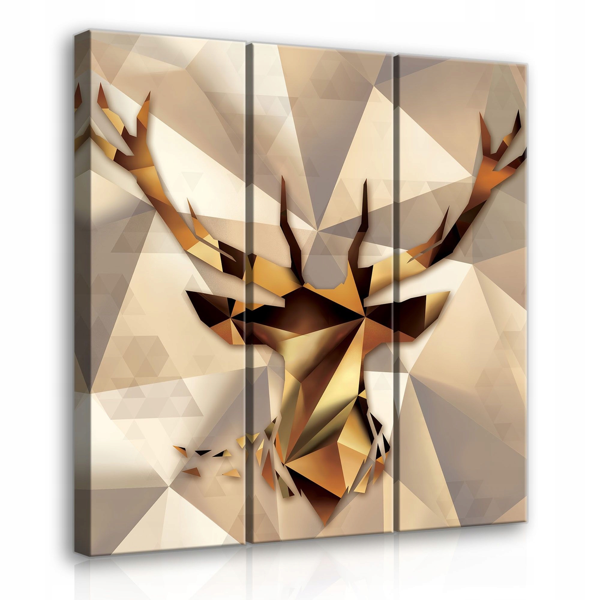 Obraz 90x100 Jelen geometrický polygonální abstrakce moderní hnědý
