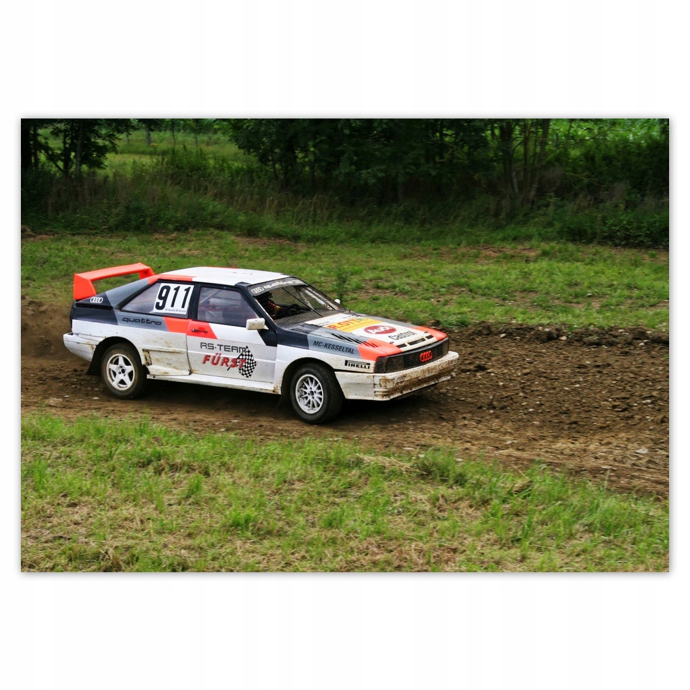 

Naklejki 100x70 Audi Quattro na trasie