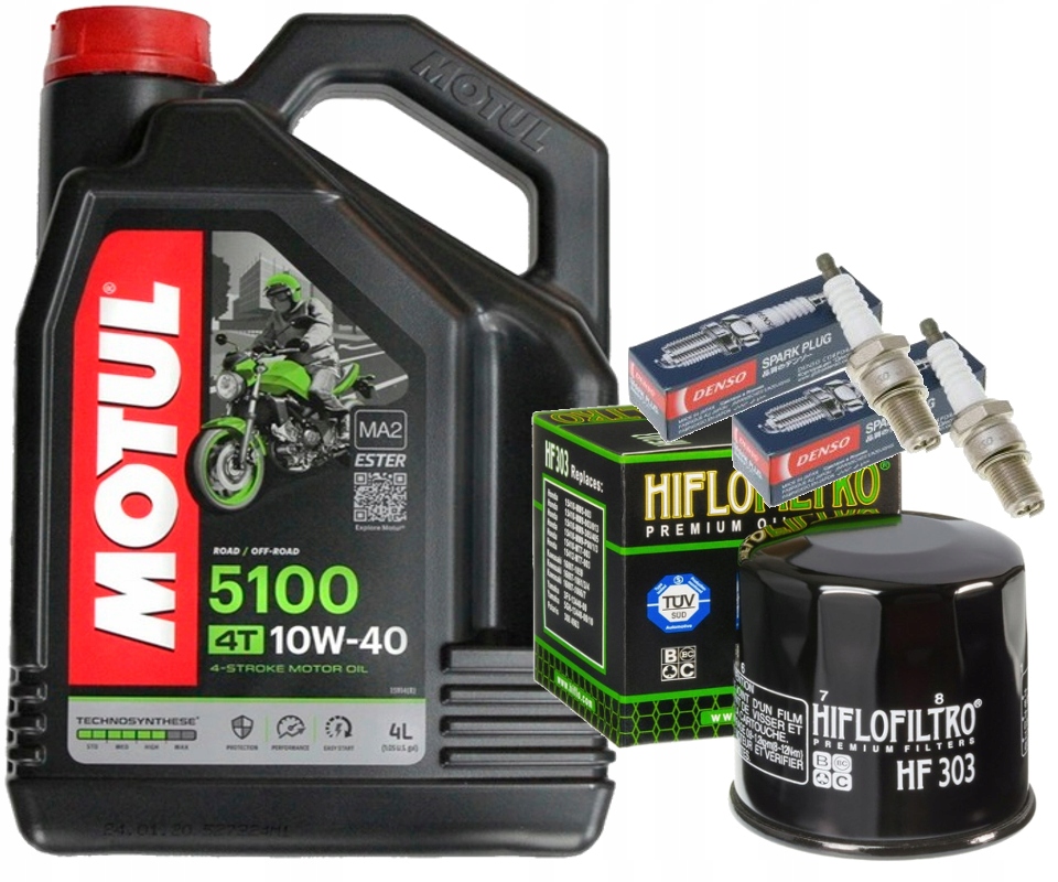 

HF303 Motul 4l Świece Kawasaki EN500 90-93